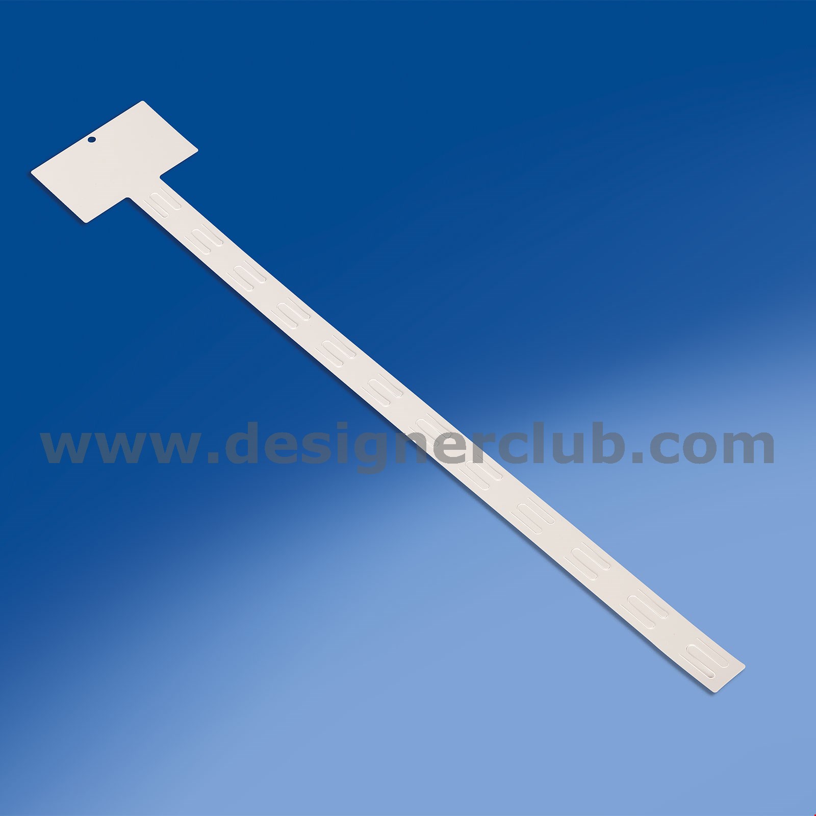 STRISCIA 12 POSTI IN PP BIANCO CON PORTA ETICHETTA MM. 110 X 70