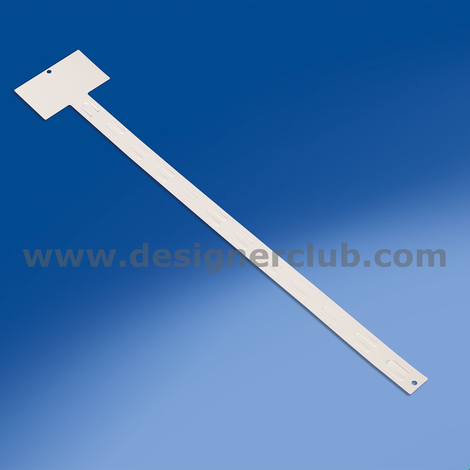 STRISCIA 12 POSTI IN PP BIANCO CON PORTA ETICHETTA MM. 110 X 70