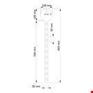 STRISCIA 11 POSTI IN PP BIANCO CON PORTA ETICHETTE TONDO