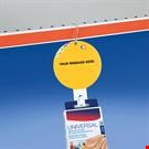 STRISCIA 11 POSTI IN PP BIANCO CON PORTA ETICHETTE TONDO
