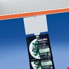 STRISCIA 10 POSTI IN PP TRASPARENTE CON PORTA ETICHETTA MM. 159 X 117