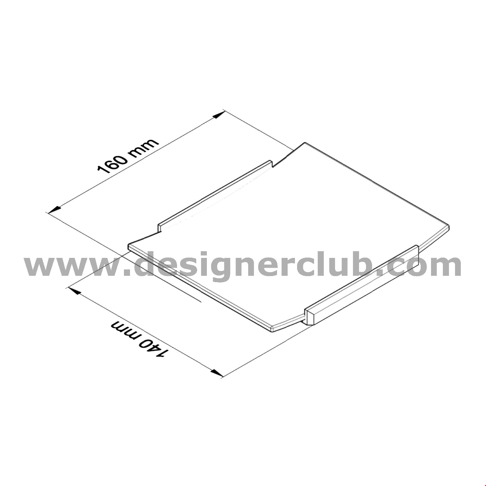 RENDIRESTO TRASPARENTE 160 X 140 X 14 MM.