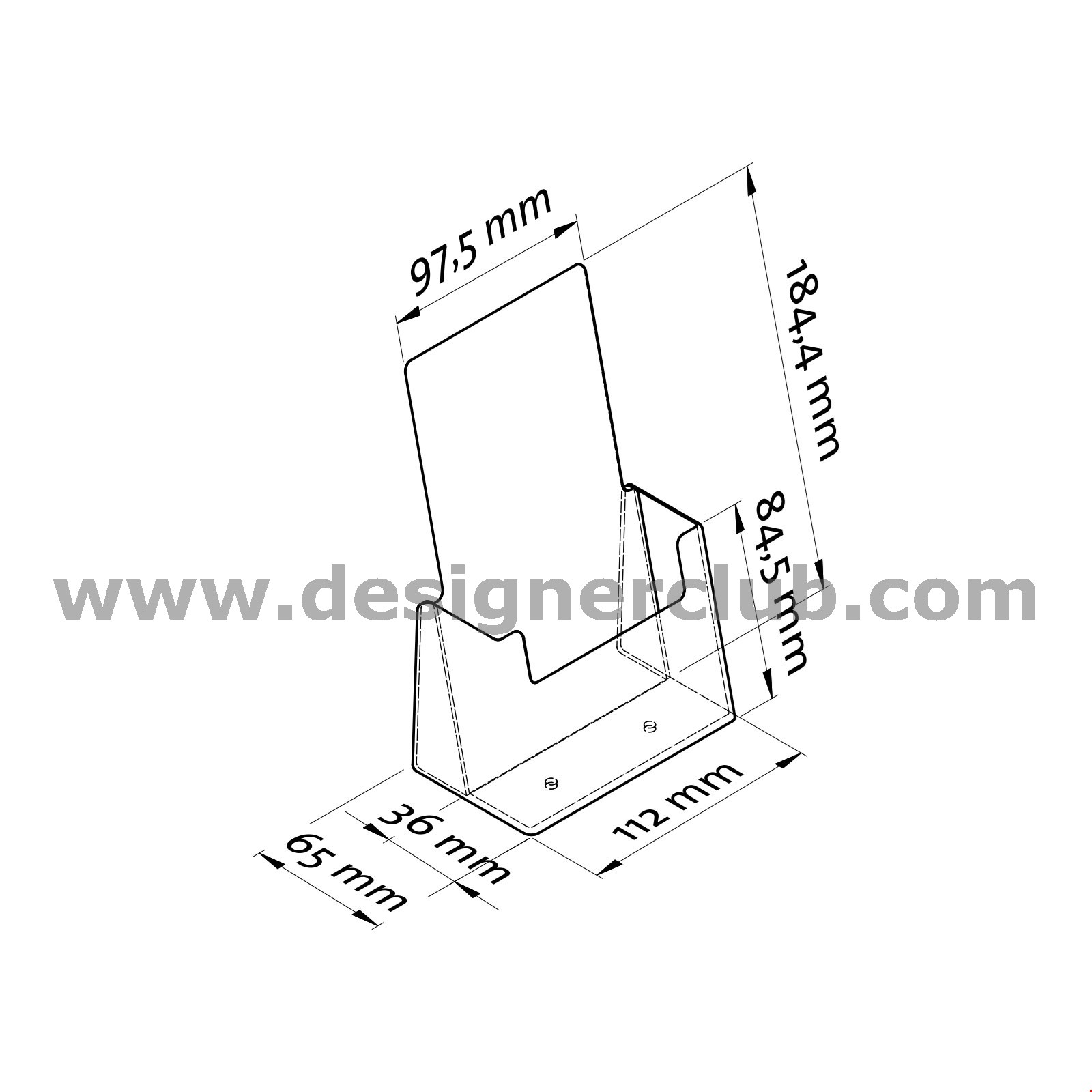PORTA BROCHURE DA BANCO F.TO 1/3 A4