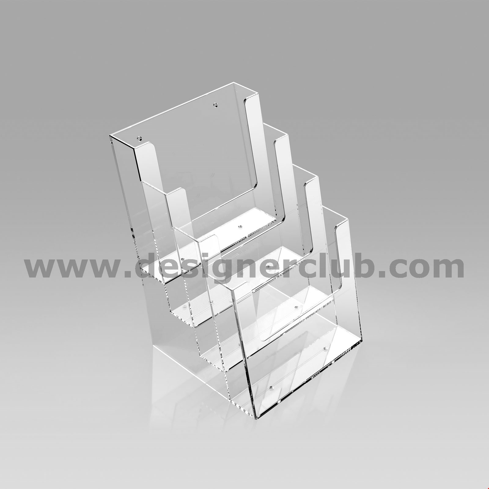 PORTA BROCHURE DA BANCO F.TO A5 - 4 TASCHE - CON FORI