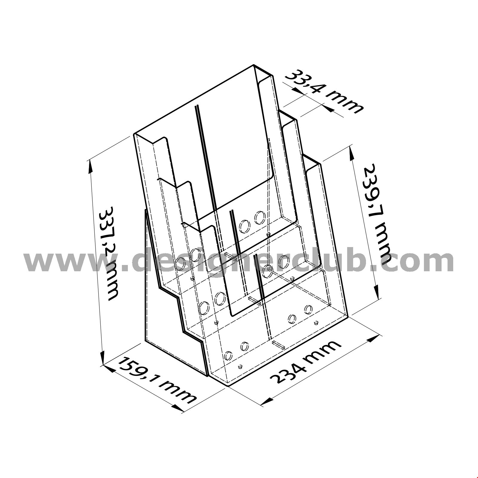 PORTA BROCHURE DA BANCO F.TO A4 - 3 TASCHE