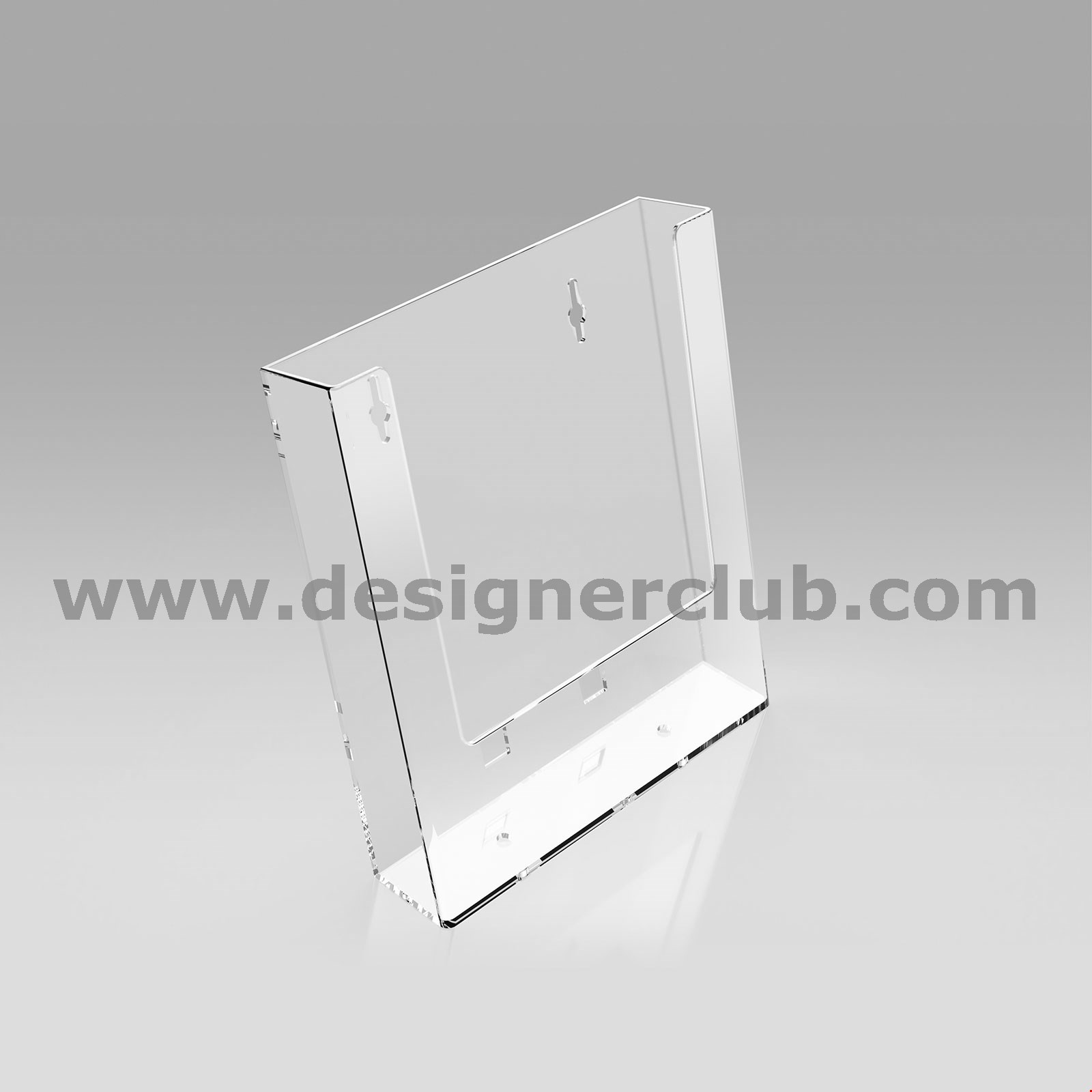 PORTA BROCHURE DA PARETE F.TO A5 - 1 TASCA - CON FORI