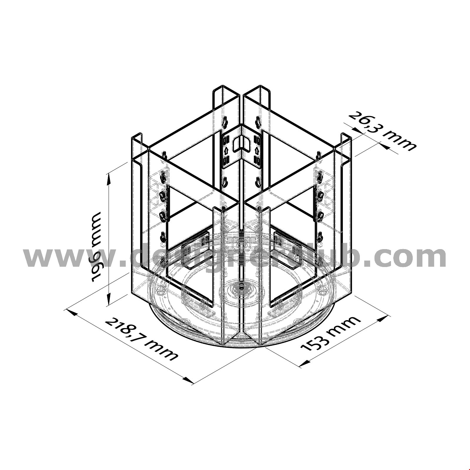 PORTA BROCHURE GIREVOLE DA BANCO F.TO A5 - 4 TASCHE