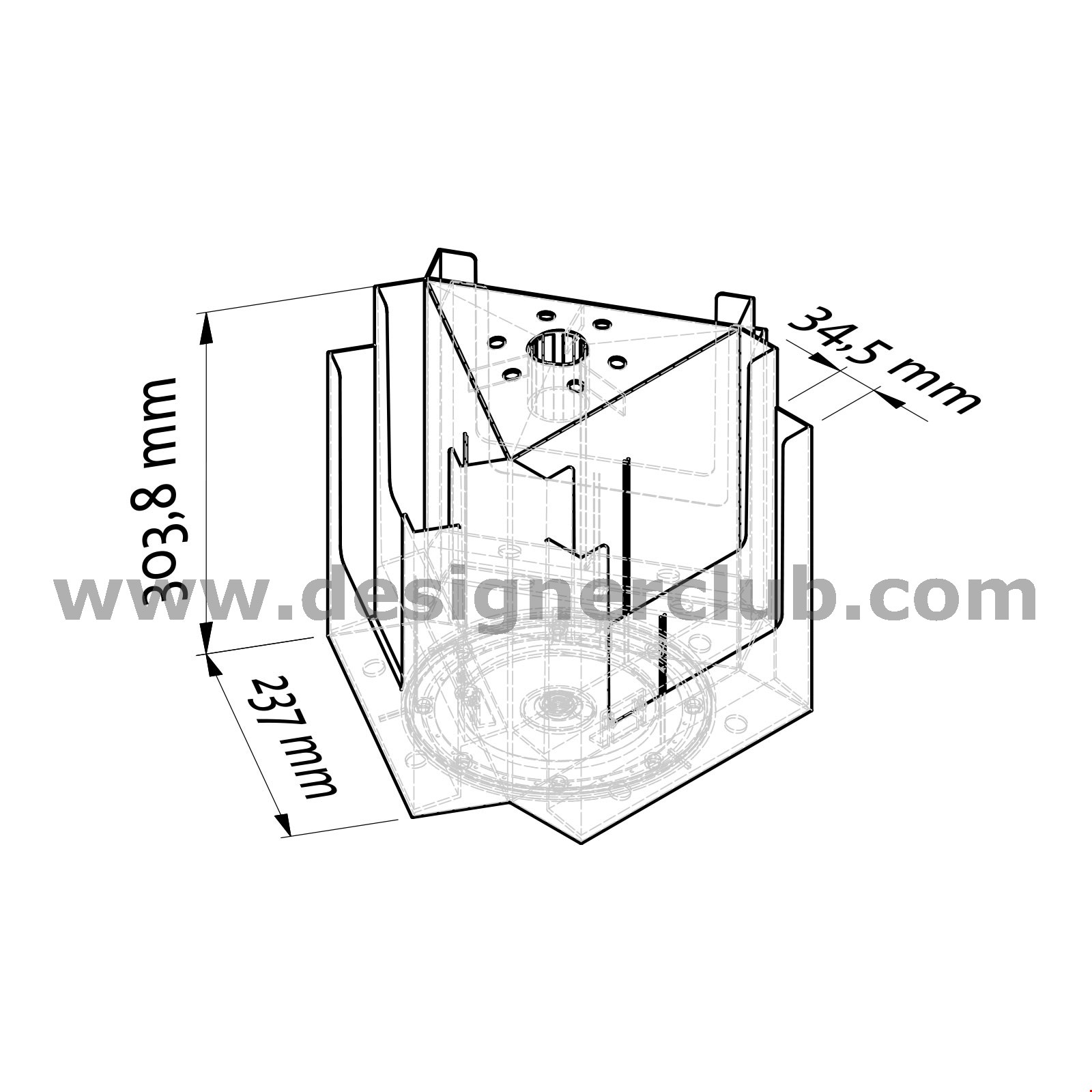 PORTA BROCHURE GIREVOLE DA BANCO F.TO A4 - 6 TASCHE