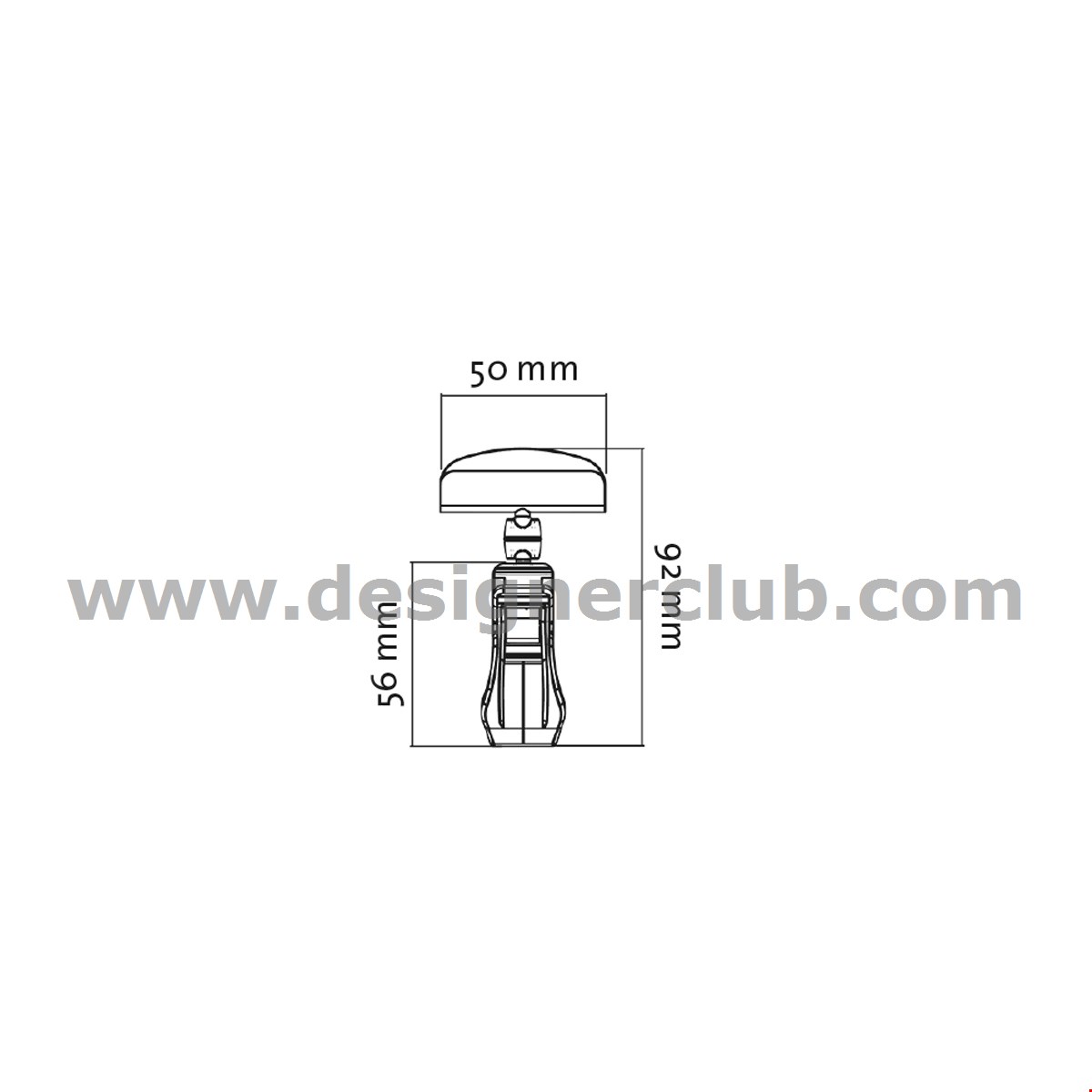 PINZA CON PORTA MESSAGGIO MM. 50