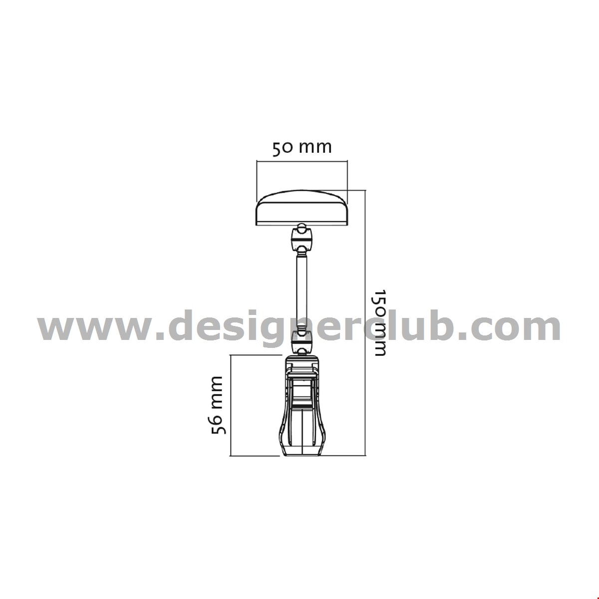 PINZA CON ASTA MM. 50 E PORTA MESSAGGIO MM. 50