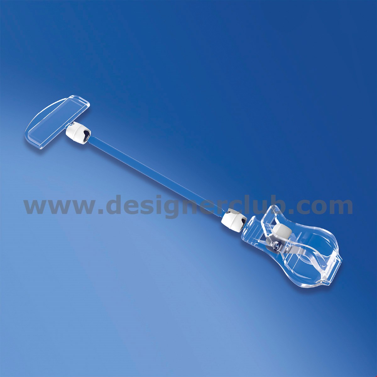 PINZA CON ASTA MM. 100 E PORTA MESSAGGIO MM. 50