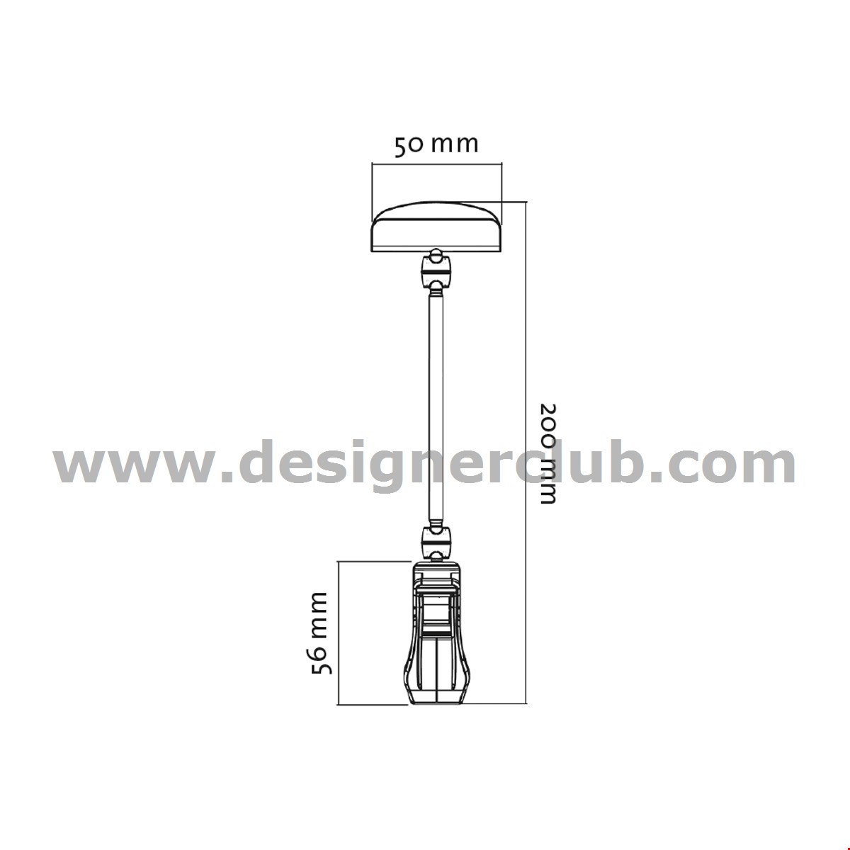 PINZA CON ASTA MM. 100 E PORTA MESSAGGIO MM. 50