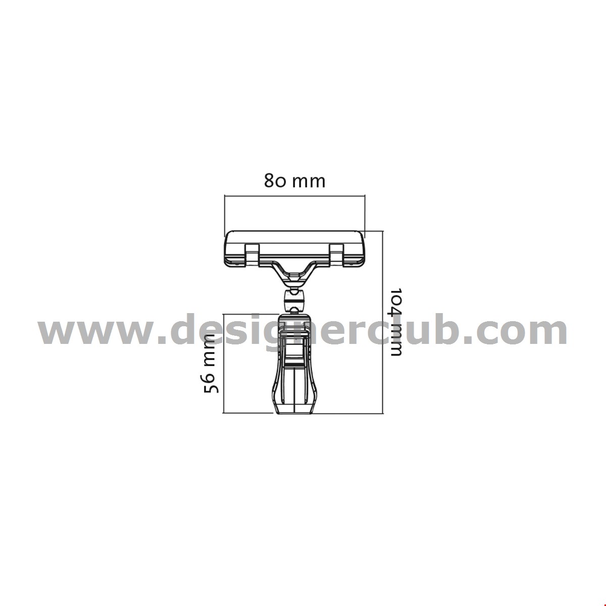 PINZA CON PORTA MESSAGGIO A PINZA MM. 80