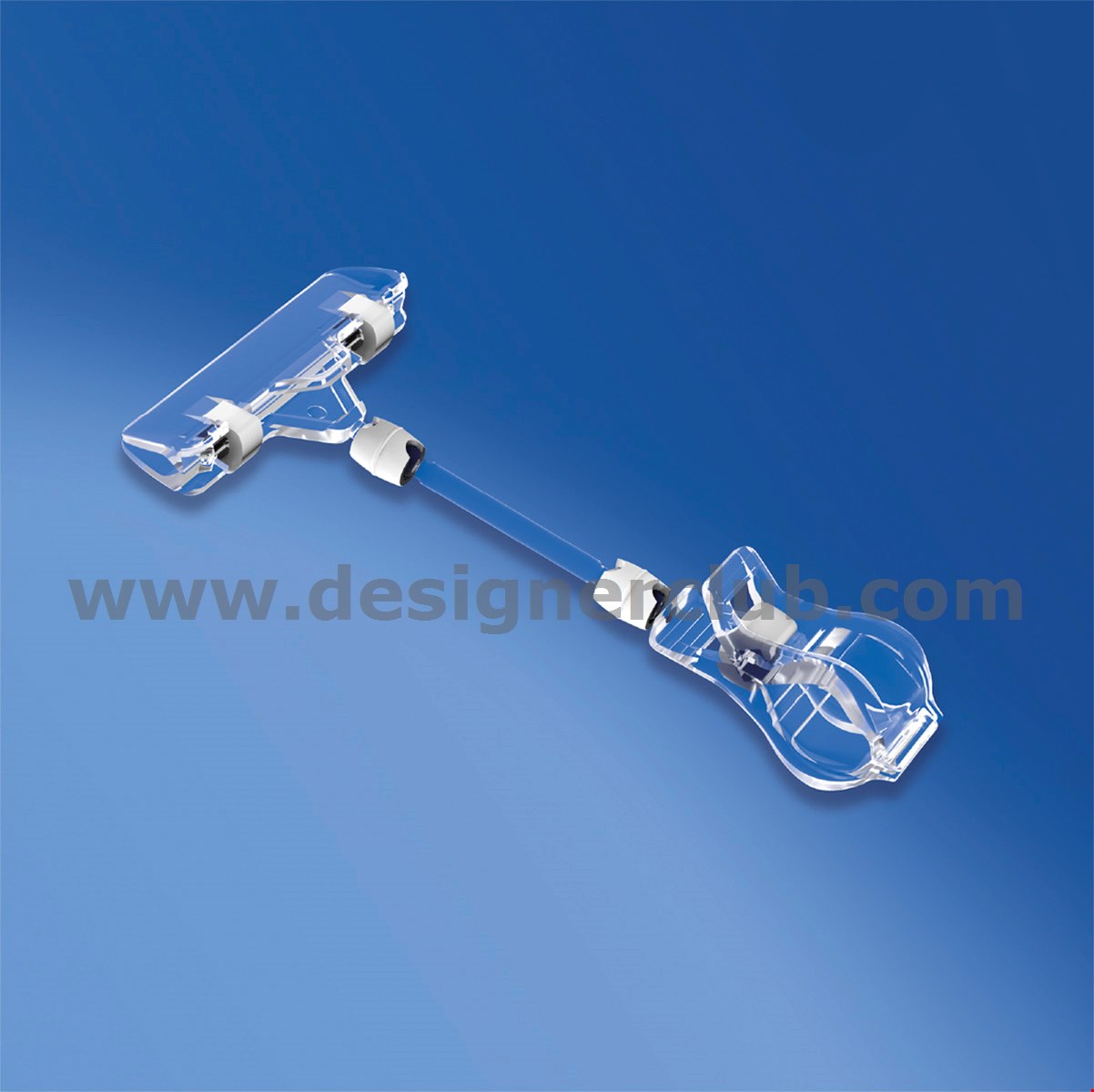 PINZA CON ASTA MM. 50 E PORTA MESSAGGIO A PINZA MM. 80